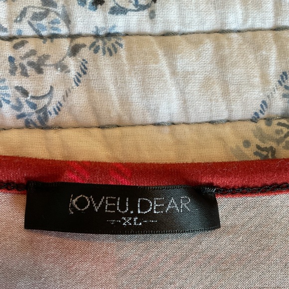 Stretchy soft Buffalo check tunic with lace trim. Size XL - Picture 3 of 6